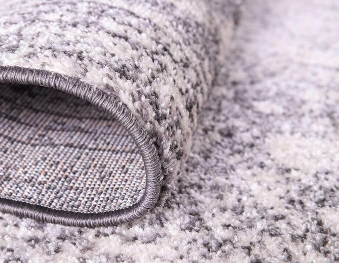 Unique Loom Bromley Collection Area Rug - Wells (2' x 8' 8" Runner, Ivory/ Gray)