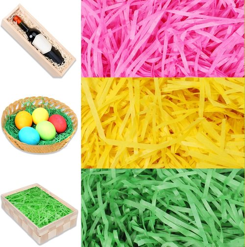 JOYIN Crinkle Cut Easter Grass - Recyclable Paper Shred Filler for Gift Wrapping & Party Decor | 280g (10 oz)