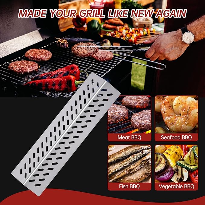 Cozilar 16516 16631 16520 Grill Burner Replacement for 5 Burners Bull Grill Replacement Parts Bull Brahma 57568 57569, Cal Flame BBQ04103000, BBQ04103010-CC, Grill Heat Plates Grill Parts Accessories