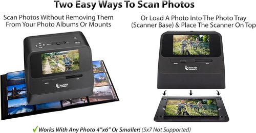 ClearClick QuickConvert 2.0 Photo & Film Scanner - Scan 4x6 Photos & 35mm Negatives - 22 Megapixels, No Computer Needed