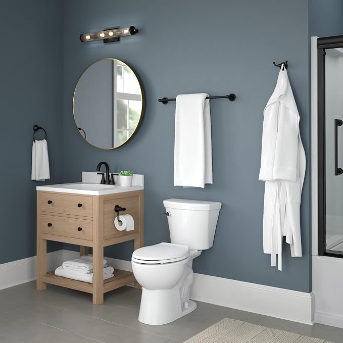 Delta Faucet Becker (1-Pack) Towel/Robe Hook for Bathroom, Matte Black, Wall Mounted BCK35-MB