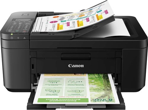 Canon PIXMA TR4720 All-in-One Wireless Color Inkjet Printer - Print, Copy, Scan, Fax | 4800 x 1200 dpi, Black