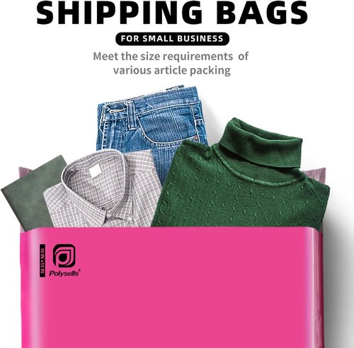 POLYSELLS 2000 Pcs Pink Poly Mailers | 10x13 Inches Waterproof, Tear-Resistant Shipping Envelopes