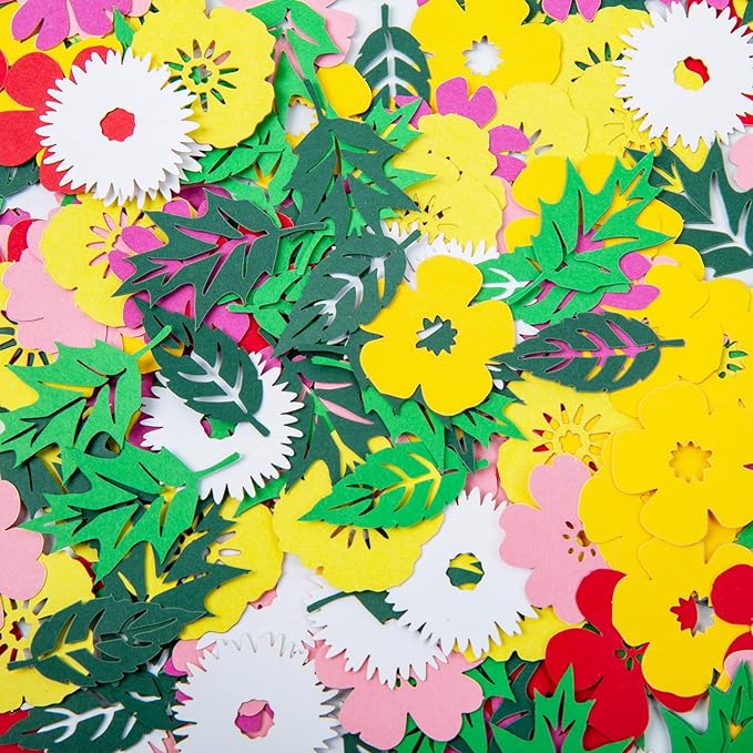 200 Pcs Wildflower Party Confetti - Daisy Party DéCor - Floral Botanical Table Scatter For Colour Clash Wedding - Bridal,Baby Shower,Birthday Party Decorations