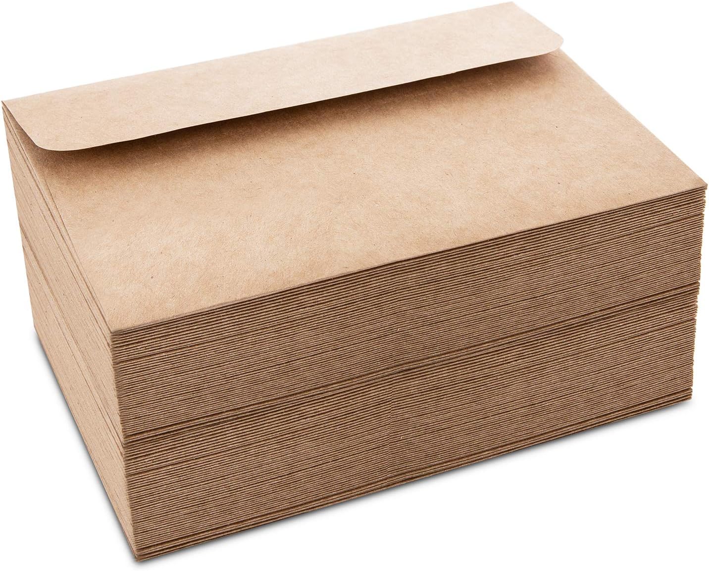 Sweetzer & Orange A7 Brown Self-Seal Envelopes - 100 Pack, 5x7 Inches, Kraft 150gsm for Weddings & Invitations