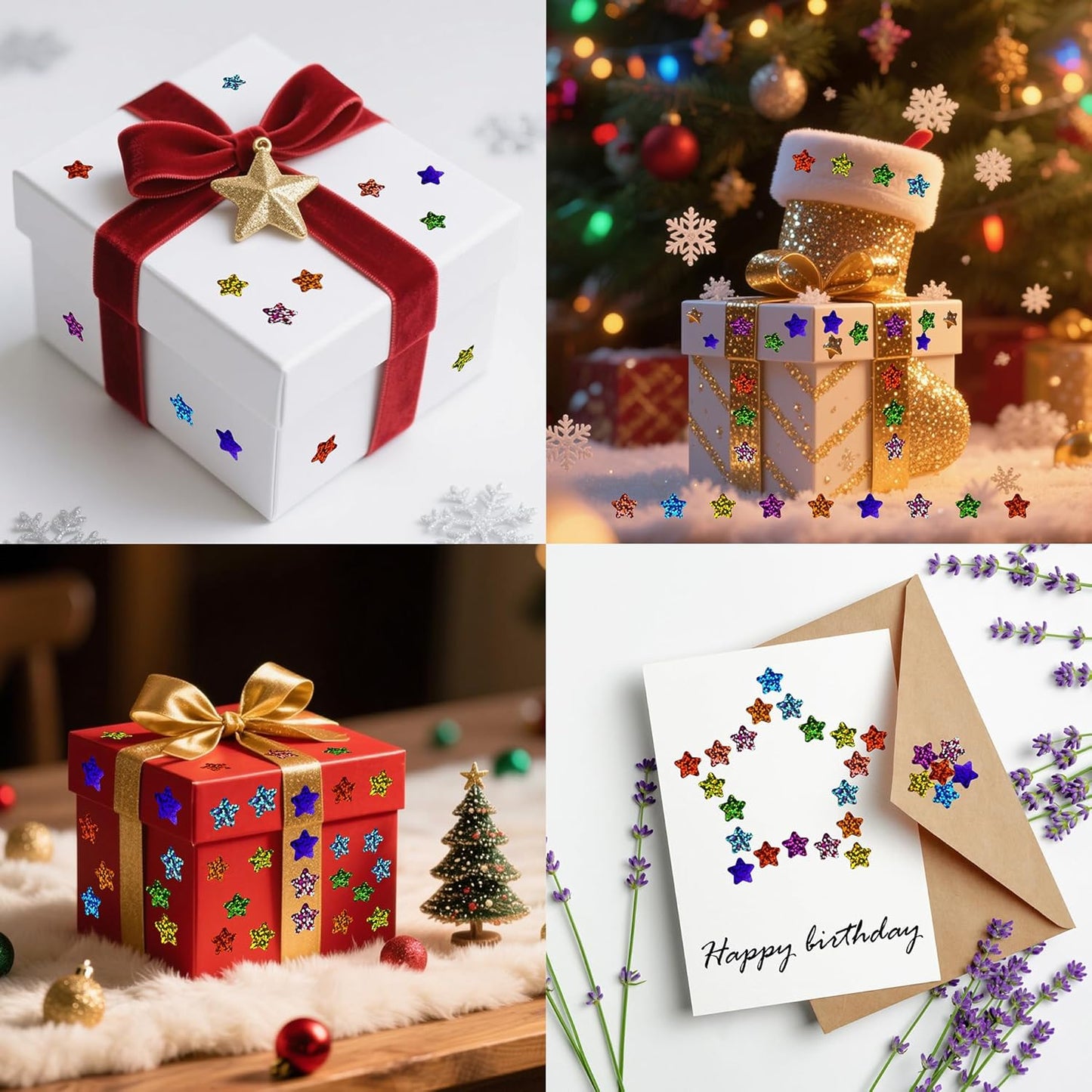 2340 Pack Holographic Star Stickers - Sparkly 0.6” Stars for Kids' Rewards | Classroom Supplies