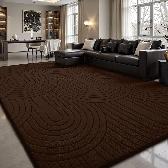 Sour Lemon 6x9 Area Rugs for Living Room,Soft Large Area Rug Modern Annualrings Rugs Machine Washable Area Rug,Non-Slip Rug Carpet for Bedroom Under Dining Table Home Office Decor