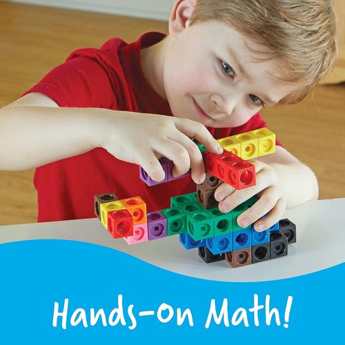 Learning Resources MathLink Cubes Big Builders - STEM Math Manipulatives for Kids | Pattern Building Blocks & Counting Sets