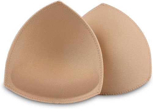 SERMICLE Bra Pad Inserts - 4 Pairs of Sewn Padded Inserts for A/B, C/D, D/E Cups | Beige, Black, White Options