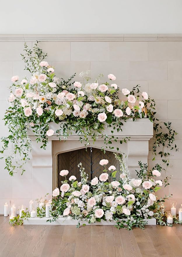 Poppies Flowers Artificial Silk Flowers 32in 6PCS Artificial Poppies Pink Flowers for Wedding Home Party Table Centerpiece Arrangement Decoration (Pink)
