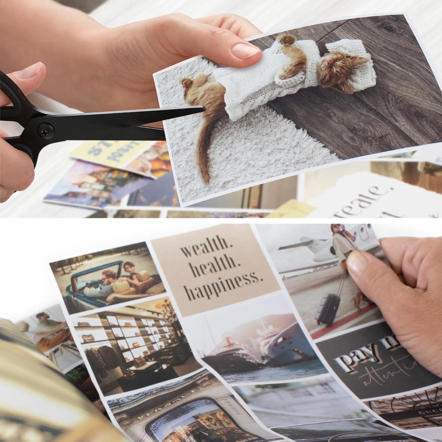 Skiennix Inspirational Vision Board Book - Complete Supplies Kit for Achieving Your Dreams | Motivational Pictures & Quotes