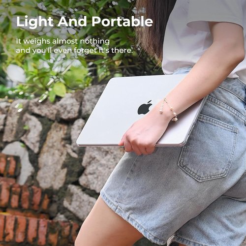 EooCoo MacBook Air 13-Inch Case | Ultra-Crystal Clear Protective Hard Shell Cover - 2024-2022 Models