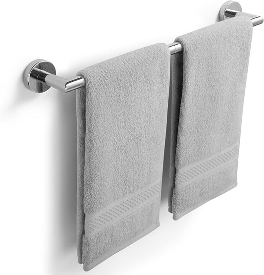 Chrome Towel Bar 18 Inch Bathroom Towel Racks Wall Mounted Bath Towel Holder Modern Home Decor Towel Rod Towel Hanger Stainless Steel Bathroom Accessories Towel Rail Single Towel Bars Polished Chrome