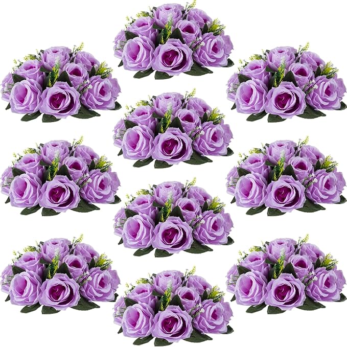 Flower Centerpieces for Wedding Tables: Wedding Table Decorations Lilac Flower Balls Centerpieces for Engagement Cerebration Party Center Pieces 10 Packs