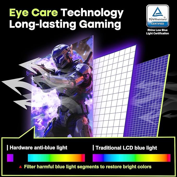 Amzfast 24.5 Inch FHD 280Hz/240Hz Gaming Monitor, 1ms Adaptive Sync, 3000:1, 10 Bit, 126% sRGB, 2*HDMI 2.0 & 2* DP1.4, TÜV Rheinland Eye Care,2 Year Warranty Exchange (HDMI & DP Dual Cable)