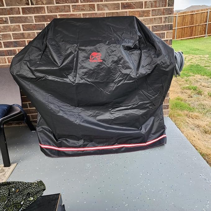 Turtle Life BBQ Grill Cover, 52 Inch Heavy Duty Waterproof 3 Burner Barbecue Gas Grill Covers for Weber Spirit Char-Broil Performance and Signature, Black