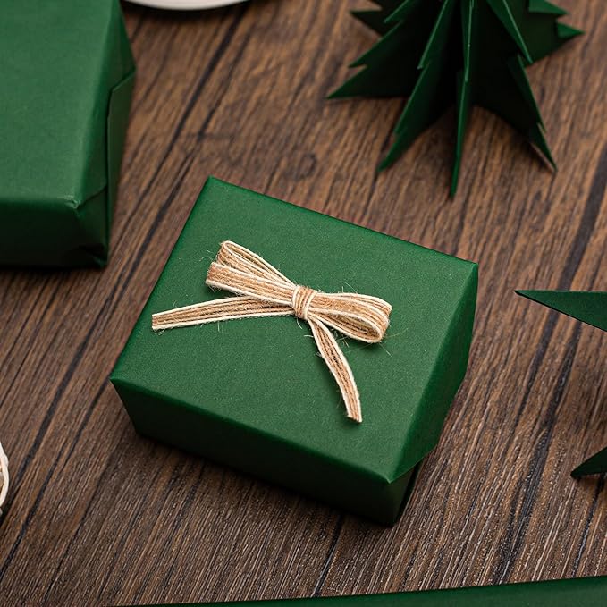 Retrify Green Kraft Packing Paper - 17 Inches x 32.8 Feet Art Craft Paper for Birthday Christmas Gift Wrapping, Bulletin Board, Table Runner, Wall Coverings Decoration