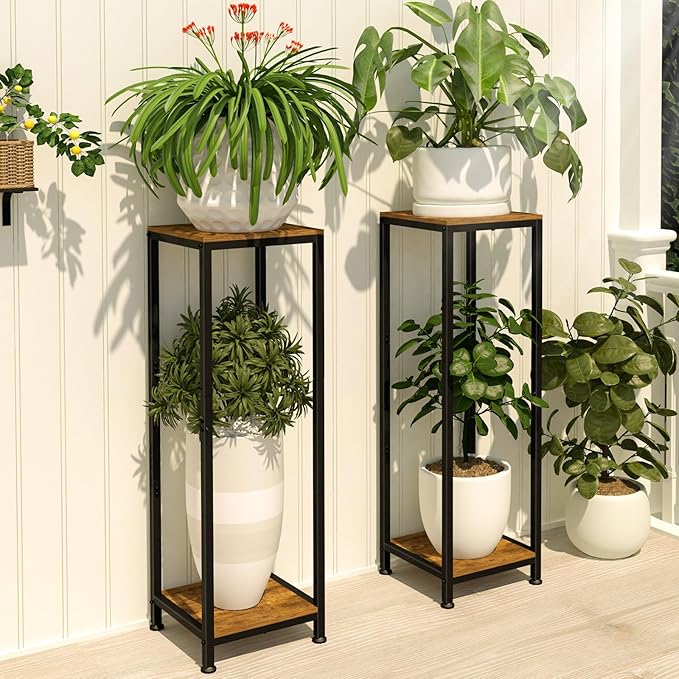 Lilybud--lily Plant Stand Indoor, 41'' Extra Tall Wood Plant Stands Heavy Duty Pedestal Stand for Indoor Outdoor, Modern Corner Flower Stand for Patio, Living Room, Balcony