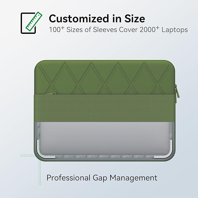 Smatree Laptop Sleeve for 16 inch MSI Summit E16 Flip Evo/E16 Flip, for Prestige 16 Studio A13V/16 Evo A13M, for Creator M16 HX/M16, for CreatorPro M16, for Crosshair 16, Case with Pocket,Green(E648G)