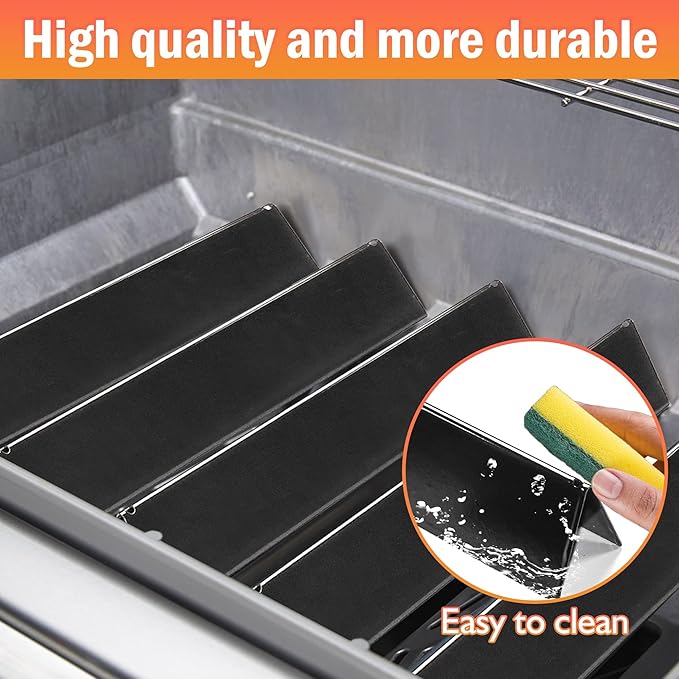 KATEEDY Heat Deflectors for Weber Genesis 300 Series Grills,Compatible with Genesis E310 E320 E330 S310 S320 S330 - Replacement Parts for Weber 7620 7621 7622 65055, 17.5 inch Heat Shield Plates