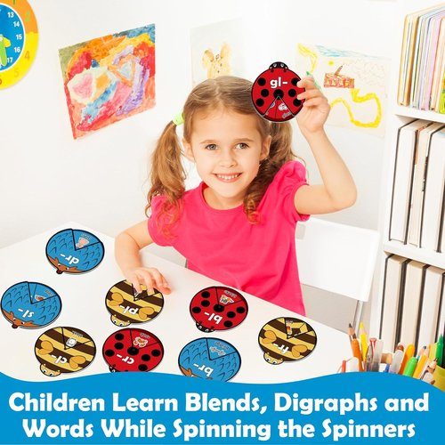 Kasfalci Phonics Games - Blends & Digraphs Cards for Speech Therapy | Educational Learning Toys for Kids