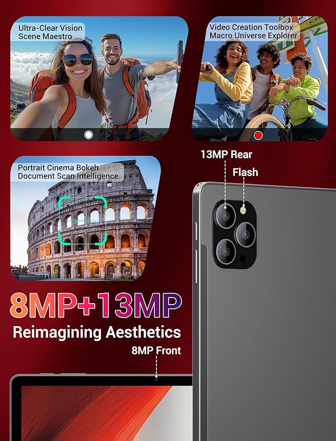 DEZLTID 2025 Android 15 Tablet 11 Inch with Keyboard Stylus Mouse: 2K IPS Tablette (2000x1200) 丨Widevine L1,36GB+256GB(1TB TF), 5G/2.4G WiFi, 8-Core, 8000mAh,8+13MP, AnTuTu 255K丨GMS丨FCC丨CE- Gray