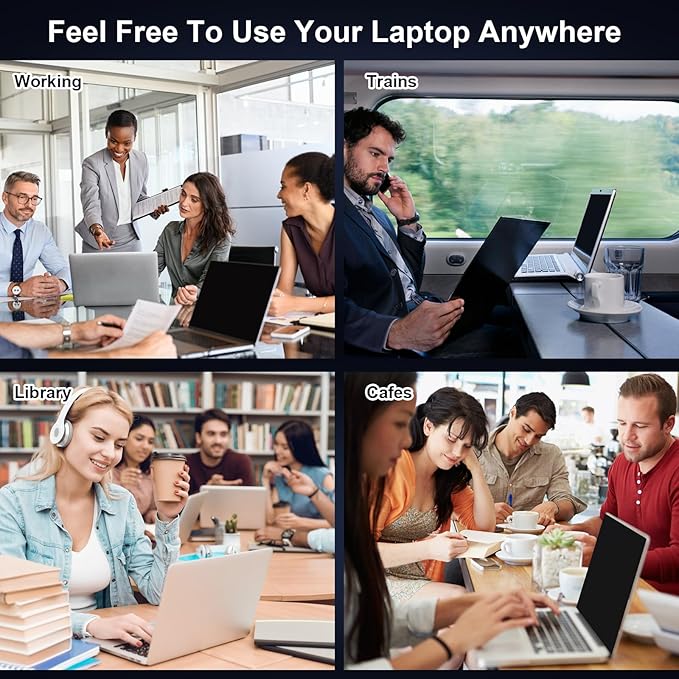 Hoktods 15.6 Inch 16:9 Laptop Privacy Screen Filter, Computer Monitor Privacy Shield, Anti Scratch Anti Spy Anti Glare Blue Light Screen Protector