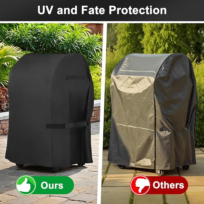 LBTING Grill Cover, 32-inch Heavy Duty 300D Oxford Waterproof Windproof UV Resistant BBQ Gas Grill Cover for Outdoor Barbecue Fit Most Brands Weber, Brinkmann, Char Broil, Holland