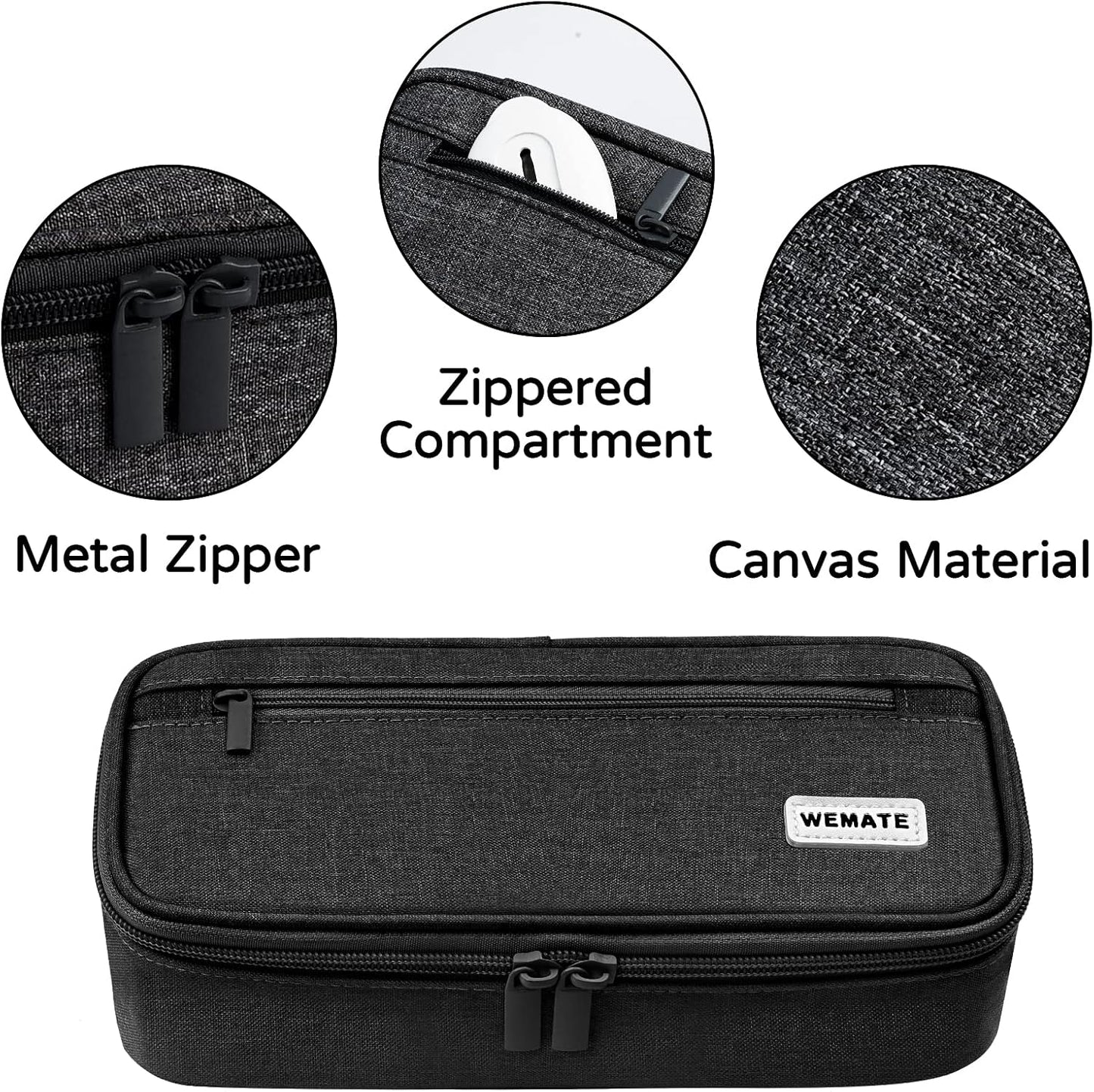 WEMATE Large Pencil Case - Ultimate Storage Organizer for Stationery | Back-to-School Essential