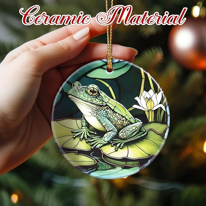 Christmas Ornaments, Frog Ornament, Christmas Tree Ornaments, Xmas Decorations, Holiday Decorations, Gifts for Frog Lovers, Holiday Party Gifts, and Xmas Gift Ideas
