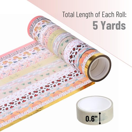 Mr. Pen Washi Tape Set - 15 Rolls of Woodland Whisper Decorative Tape for Scrapbooking & Crafting