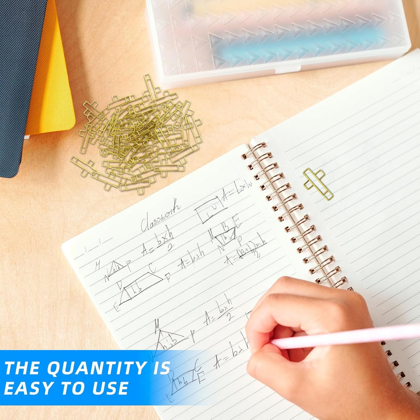 Skiennix Gold Cross Paper Clips - 50 PCS Versatile Bible Study Supplies | Ideal for Office & Home