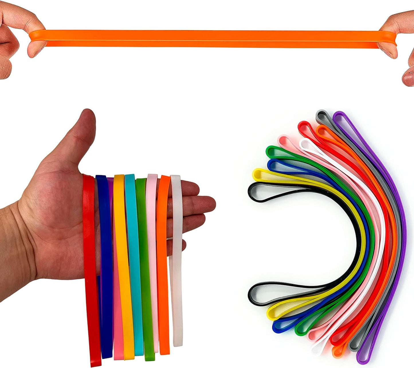 Skiennix Large Heavy-Duty Rubber Bands - Extra Wide & Strong XL Elastic Bands (10 Pieces)
