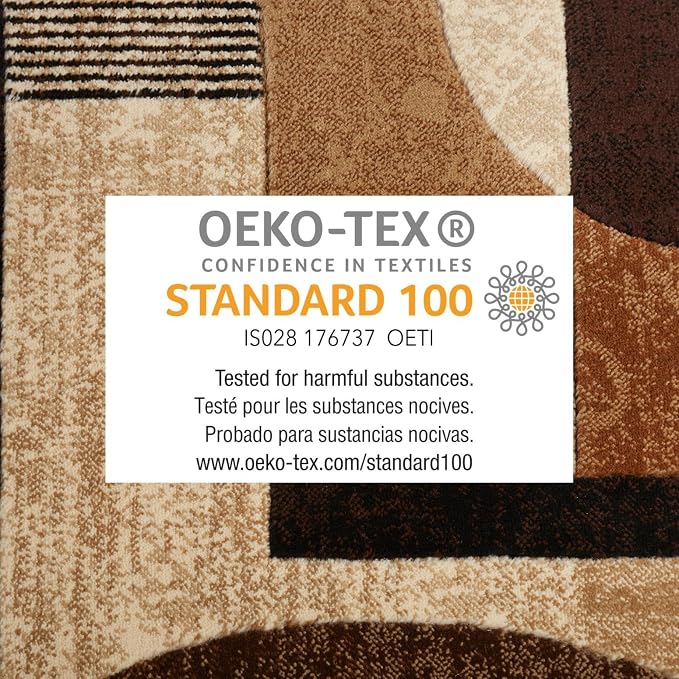 Home Dynamix Jasmine Modern Area Rug, Abstract Brown/Beige 9'2"x12'5"