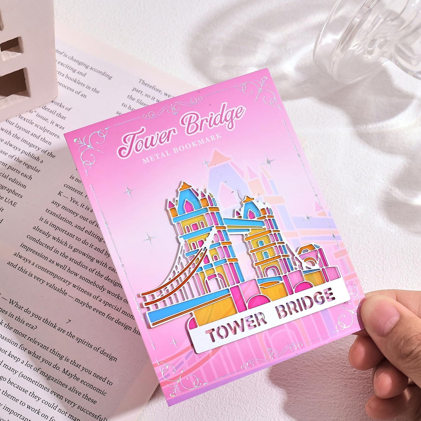 Tower Bridge Metal Bookmarks - Transparent Design for Aesthetic Reading | Perfect Gift for Book Lovers