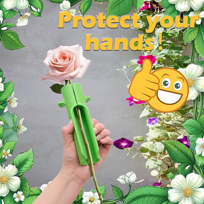 Rose Thorn Stripper Tool Thorn Remover Leaf Stripper Tool Flower Cleaner Cutter Flower Shop Gardening Floral Arrangements Clean Stem Green New Upgrades Efficient for Home Professional Florist