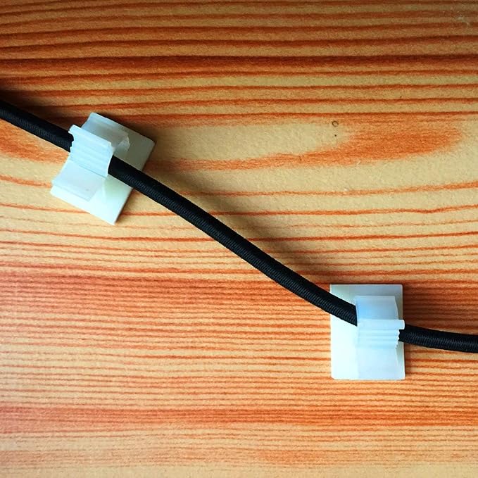 Viaky 30 Pieces White Adjustable Cable Clips Self-Adhesive Desk Organizer Nylon Wire Management Wire Holder