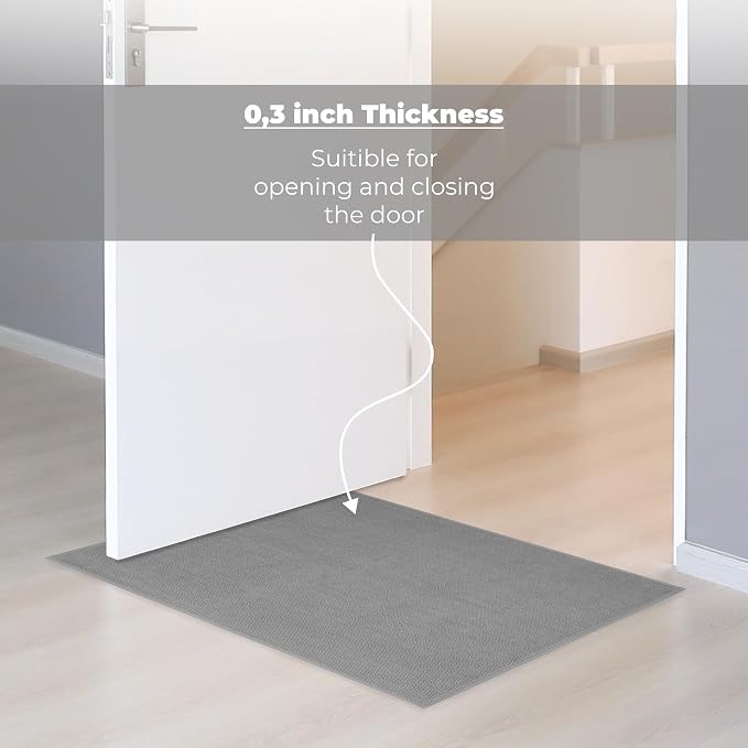 Cotton Paradise 100% Cotton Turkish Bathmat Rug, Soft Absorbent Quick Dry Non Slip, 17x24 Bathmat Rug, Light Grey