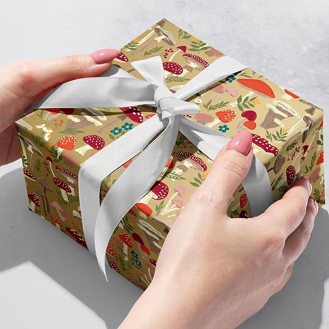 Jillson Roberts Gift Wrap, Mushroom Forest (8 Rolls 5 feet x 30 inches)