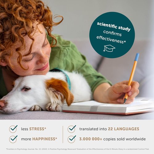 6-Minute Diary | Guided Gratitude Journal for Men & Women - Daily Self-Care Prompts for Positive Psychology
