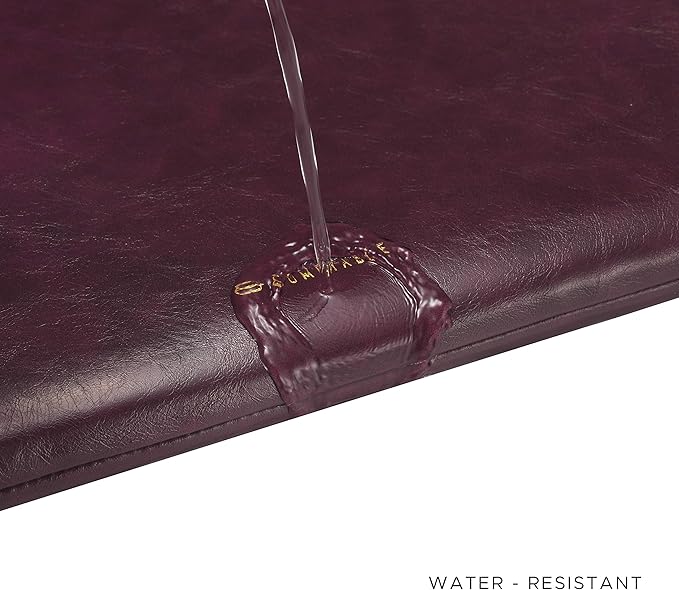 Comfyable Slim Protective Laptop Sleeve 15 Inch 14 Inch, PU Leather Bag Compatible with 15" MacBook Air (Snug Fit) M4 2025 & 14" MacBook Pro M4 (Loose Fit), Computer Case for Mac, Berry Brown