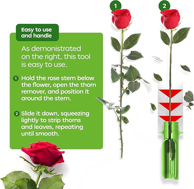 Premium 4 Pcs Set Rose Thorn Stripper Tool Thorn Remover Dethorner For Roses Foliage Stripper Floral Knife Cutter Fresh Flowers Arranger Florist Sundries Stem Floristry Boquet Supplies Leaf Razor