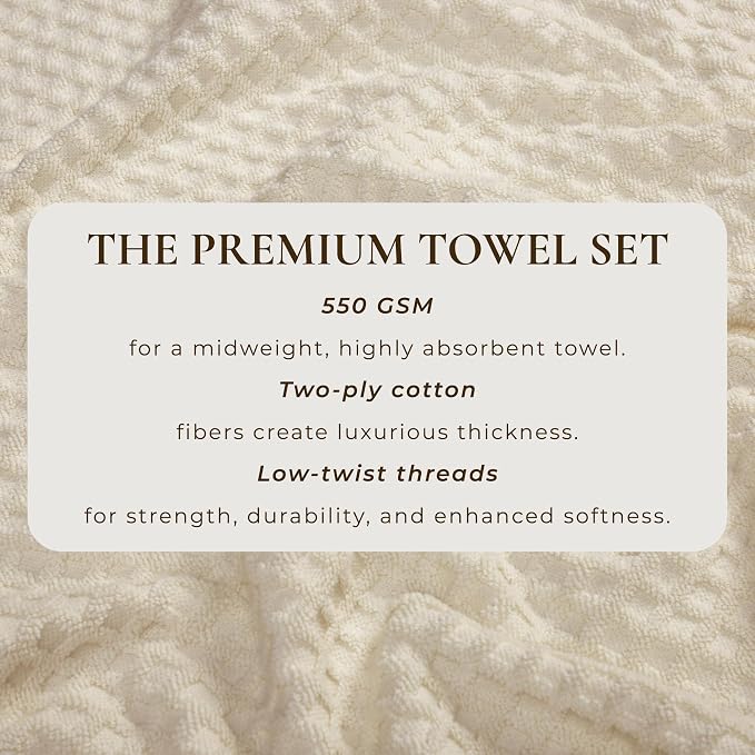 Great Bay Home Taupe Washcloths - 100% Cotton 6 Pack 13x13 Washcloth Set - Absorbent, Durable, Quick-Dry Face Towels for Bathroom (Oatmeal)