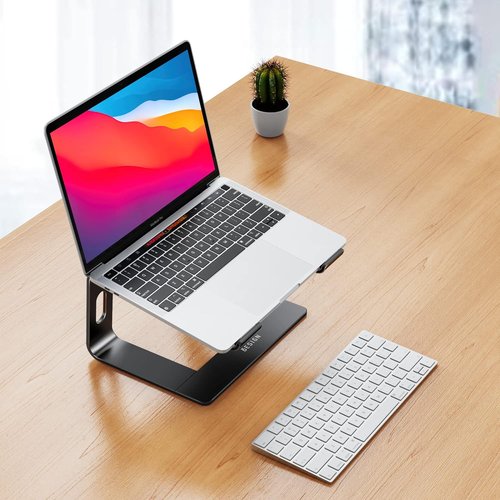 BESIGN LS03 Laptop Stand - Ergonomic Detachable Riser Holder for 10-15.6" Laptops | Black Finish