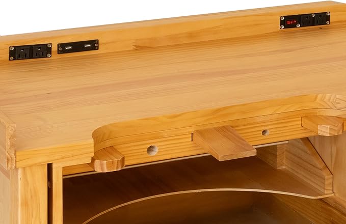 Noble Fine Wood Smart Jewelers Bench - Wooden Workbench with Drawers, Solid Wood Top, Power Outlets and USB Ports for Jewelry Making