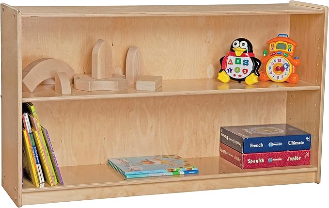 Contender 100% Birch Plywood Storage with Back, Adjustable Shelves, Perfect for Kids, Teacher, Classroom, Day Care, Home-School, Made in USA [Fully Assembled]