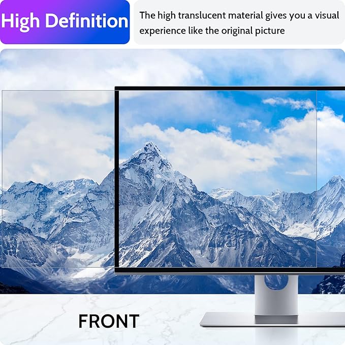 Peslv Computer Privacy Screen 34 Inch for 21:9 Curved Monitor, Removable 34inch Anti Blue Light Anti Glare Monitor Privacy Filter Shield