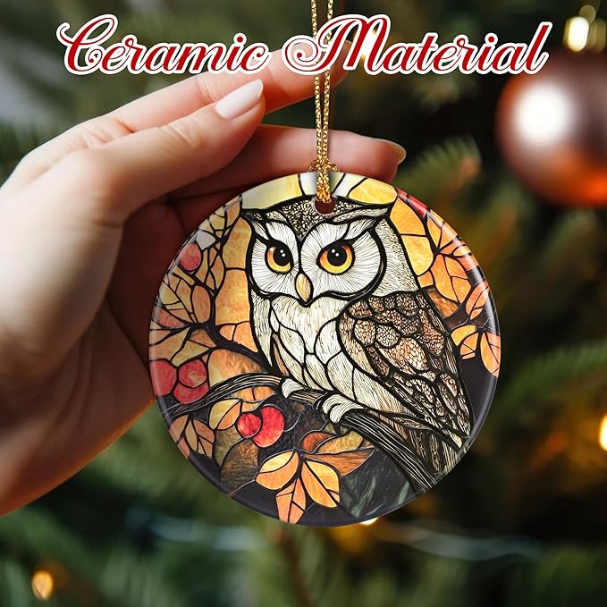Christmas Ornaments, Owl Ornament, Christmas Tree Ornaments, Xmas Decorations, Holiday Decorations, Gifts for Owl Lovers, Holiday Party Gifts, and Xmas Gift Ideas