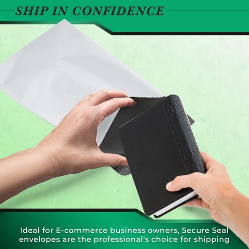 Secure Seal 1000 Pack White Poly Mailers - 10x13 Self-Sealing Shipping Bags | Durable 2 Mil Envelopes