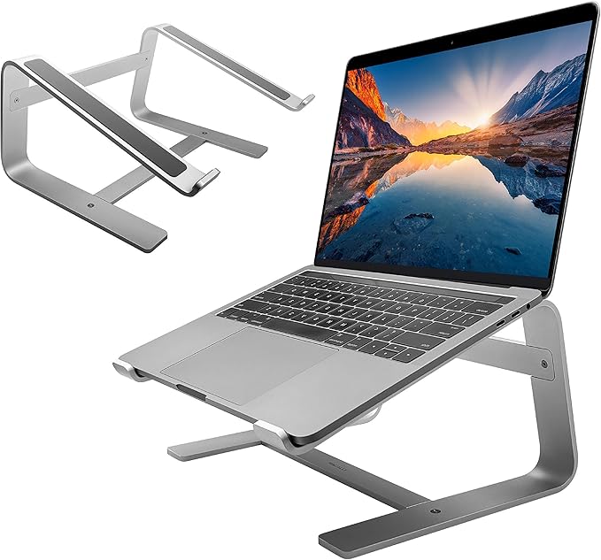 Macally Wireless Bluetooth Keyboard, Wireless Bluetooth Mouse, and a Sleek Laptop Stand, The